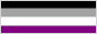 A button of the asexual flag.