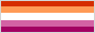 A button of the lesbian flag.