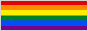 A button of the rainbow flag.